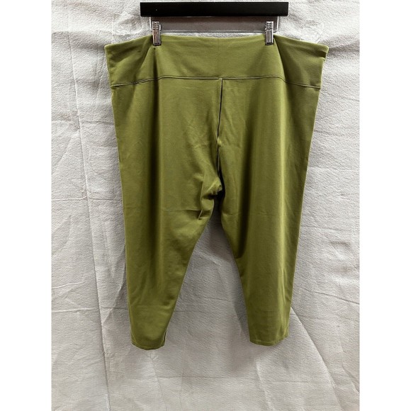 Soft Surroundings Pants - Soft Surroundings Leggings Plus Size 3X Olive Green Pullon Stretch Cropped